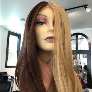 Accessories Wig Half Half Blondebrown Lacefront Swisslace Poshmark